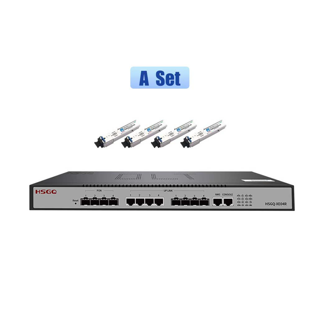 HSGQ-XE04R KIT Epon 4*10GE Port Olt PX+++ Compatible Epon Olt Fiber Stick Olt