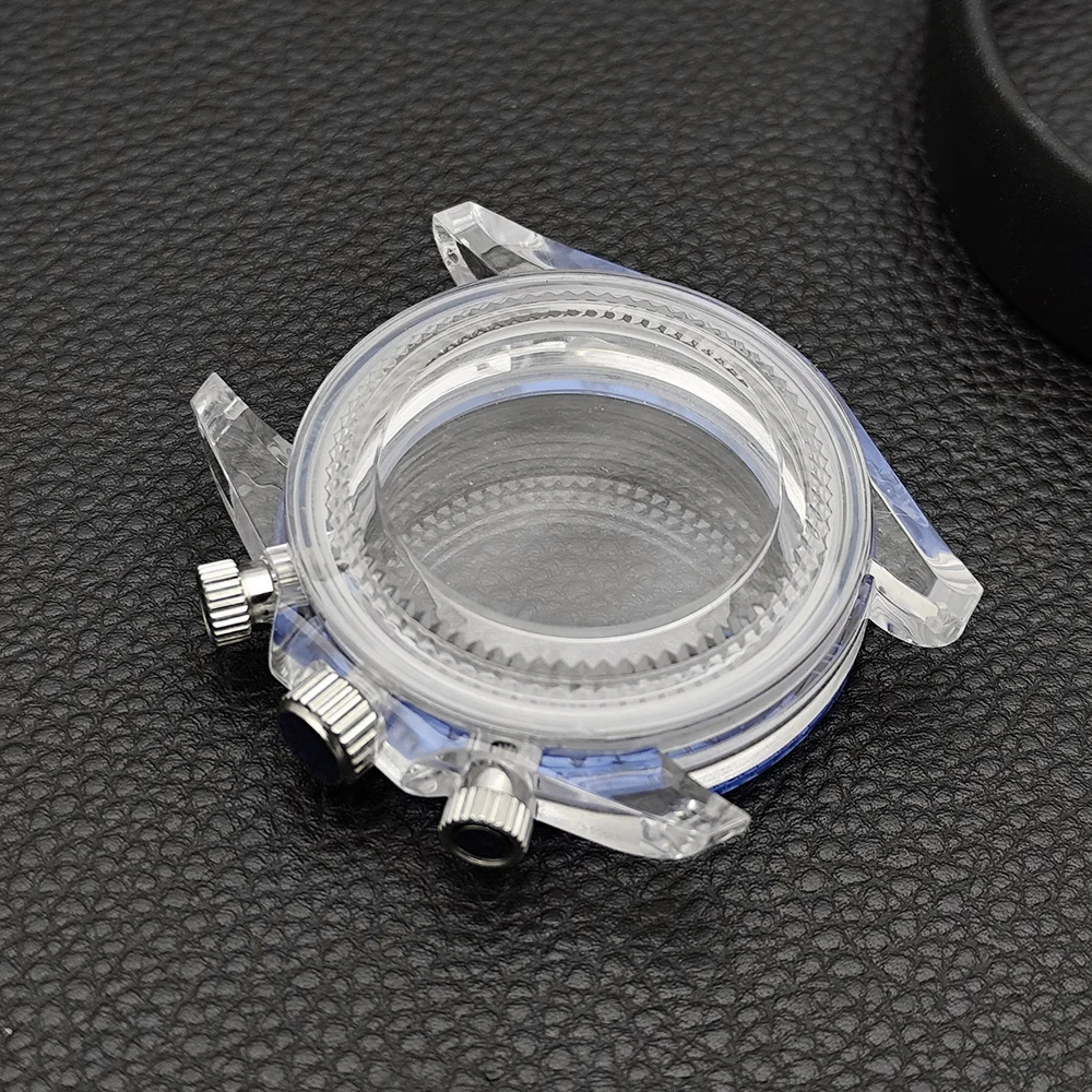 39,5mm VK63 Transparentes Herrenuhrengehäuse Passend für VK63 Uhrwerk und 20mm Armband Uhrenzubehör Uhrenteile Uhrenbox – Detail 11