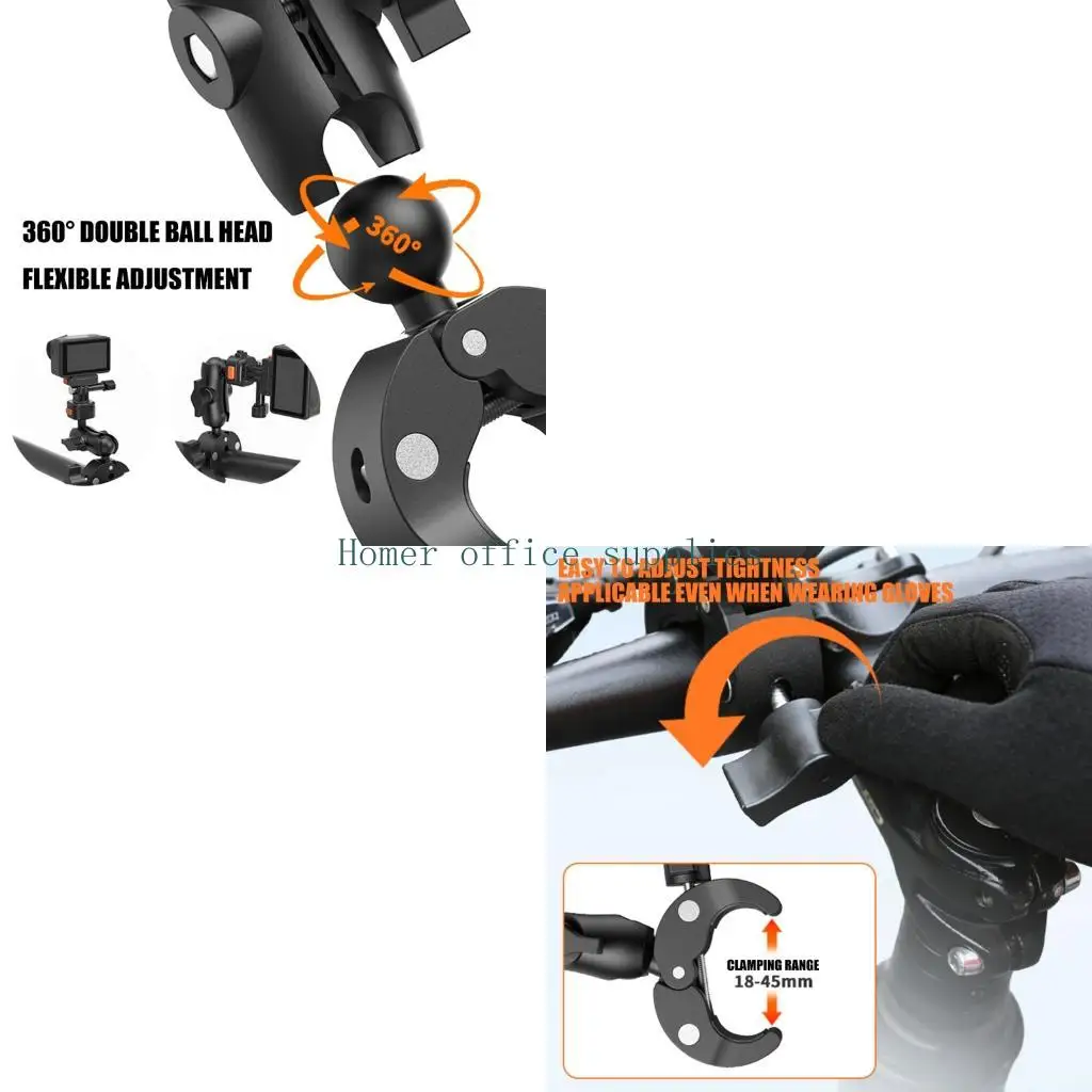 

K43B Lightweighted Camera Quick Release Mount With Flat Knob Design For Easy Glove Operation During Sports Recording