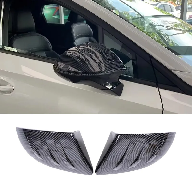 ABS Carbon Fiber Car Rearview Side Mirror Decorate Cover Trim Sticker For MG 4 MG4 EV Mulan 2022 2023 2024 Exterior Accessorie