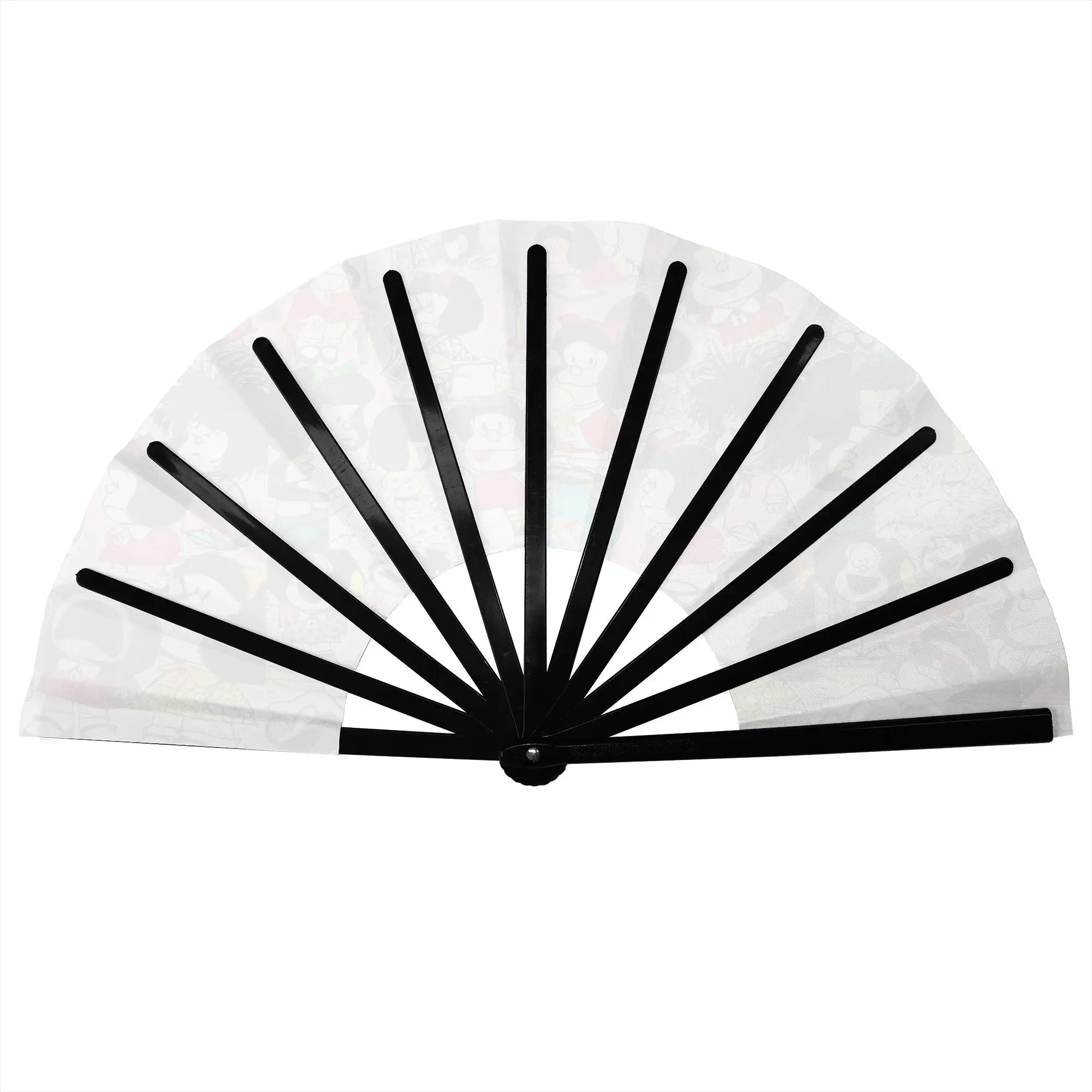 M-Mafaldas Manga Comics Stylish Hand Fan Men Japan Printed Fan Vintage Costume Prop Folding Fans For Sports Events Gift