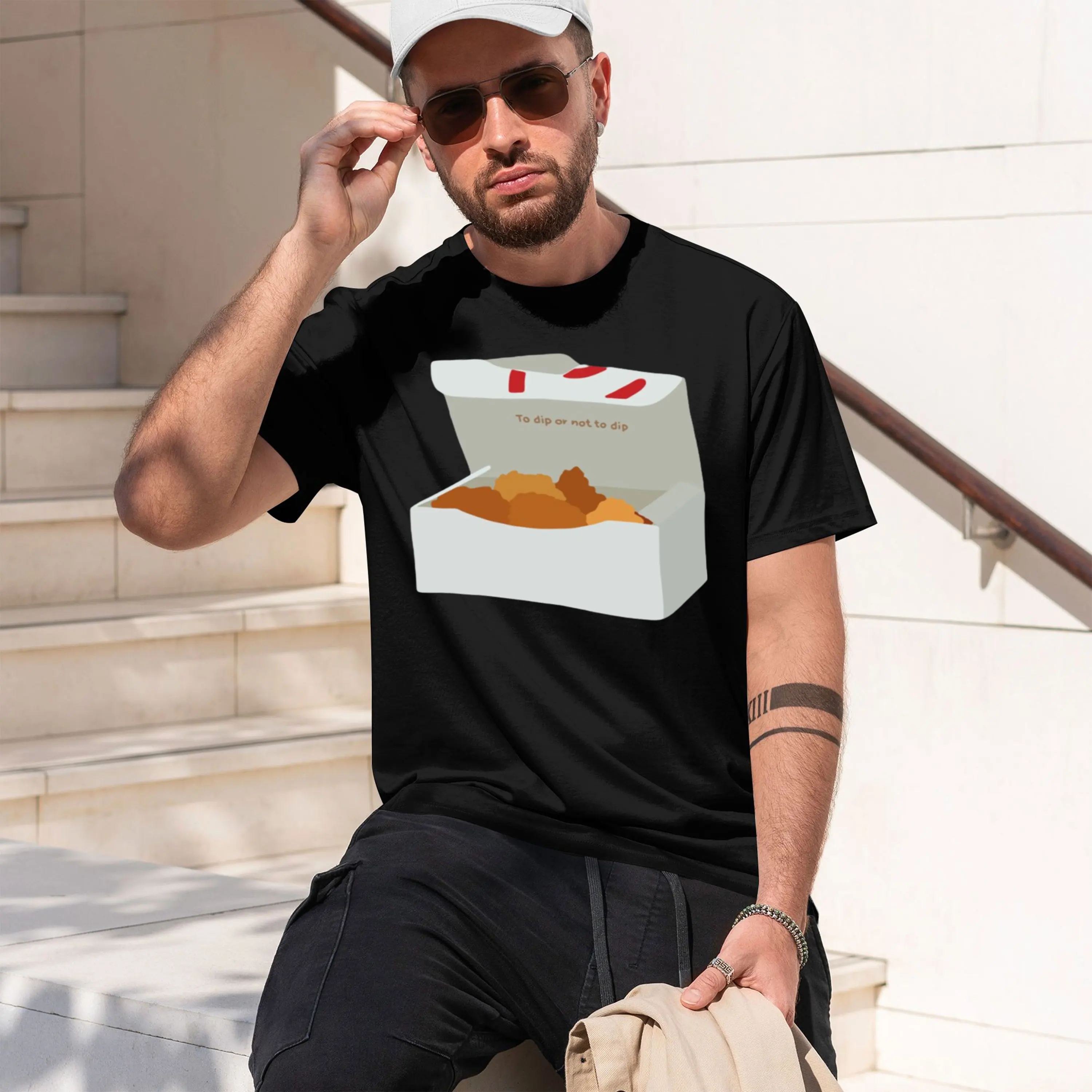 ick fil a icken nuggets Sticker 2026 New Model Men’s Short-sleeve crewneck T-Shirt Classic Casual Multiple Colors and Sizes for