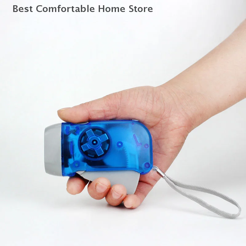 1Pc Household Hand-held Self Generating Flashlight Rechargeable Outdoor Night Camping Rainproof Portable LED Lighting Flashlight