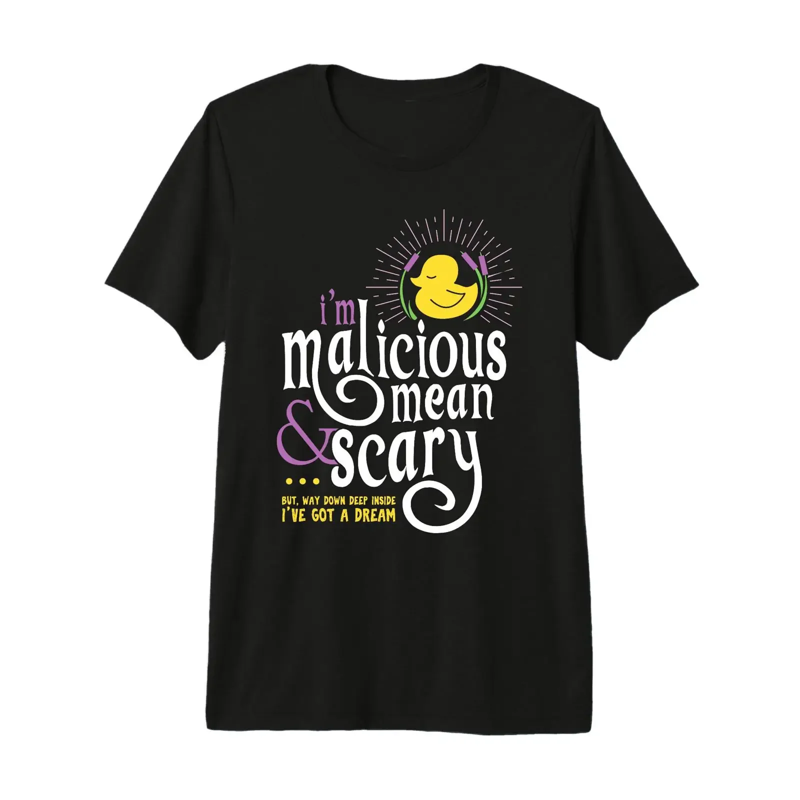 The Snuggly Duckling Malicious Mean Scary T Shirt Premium Tri blend vintage Washed Slightly Stretched Comfortable Casual