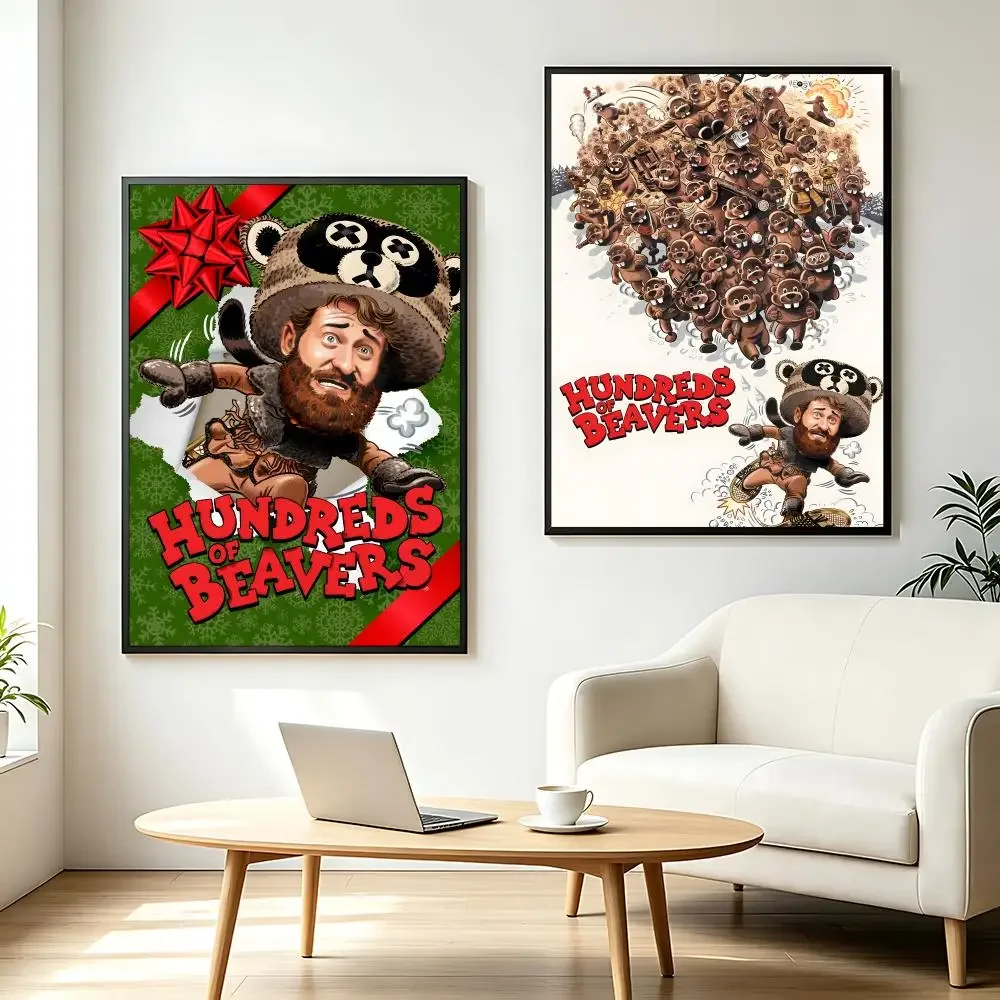 movie Hundreds of Beavers Poster HD Printing Fresh and Nordic Home Decor Wall Art for the Living Rooms Hallways Gift Giving