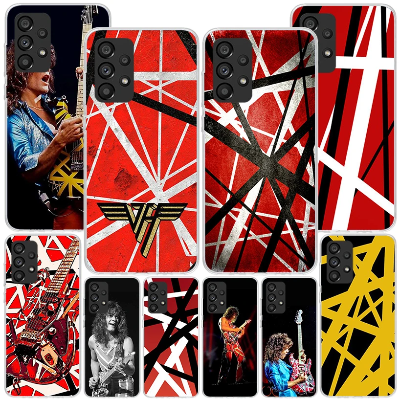 Eddie Van Halen Graphic Guitar Phone Case For Samsung Galaxy A15 A14 A13 A12 A55 A54 A53 A52 A35 A34 A33 A32 A25 A24 A23 A22 A05