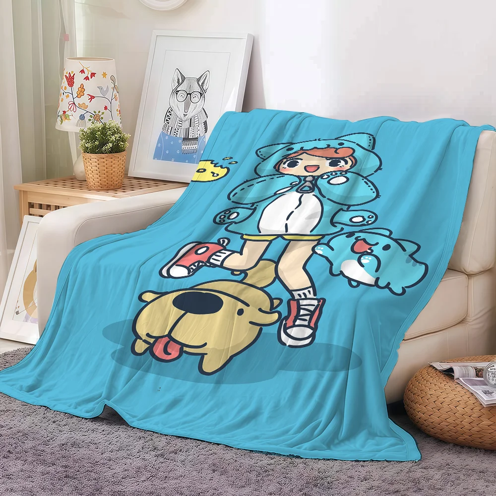 

Cute Cartoon B-Bugcat Capoo Blanket Warm And Soft Suitable For Bedroom Living Room Sofa Bed Office Travel Camping
