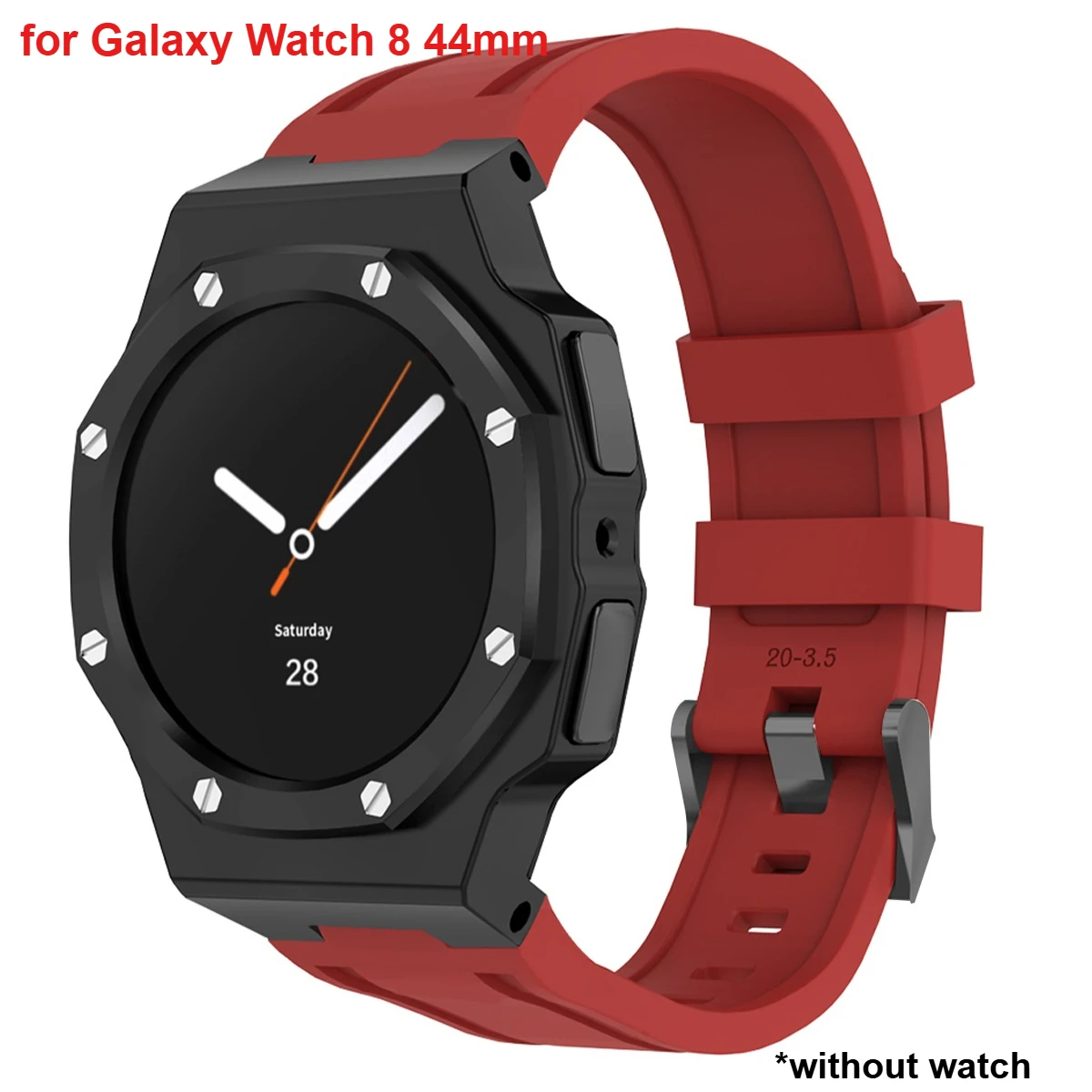 Luxe Mod Kit Voor Samsung Galaxy Horloge 8/8 Classic 40/44/46mm Legering Metalen behuizing Siliconen Band Volledige Cover Bescherming Band Set