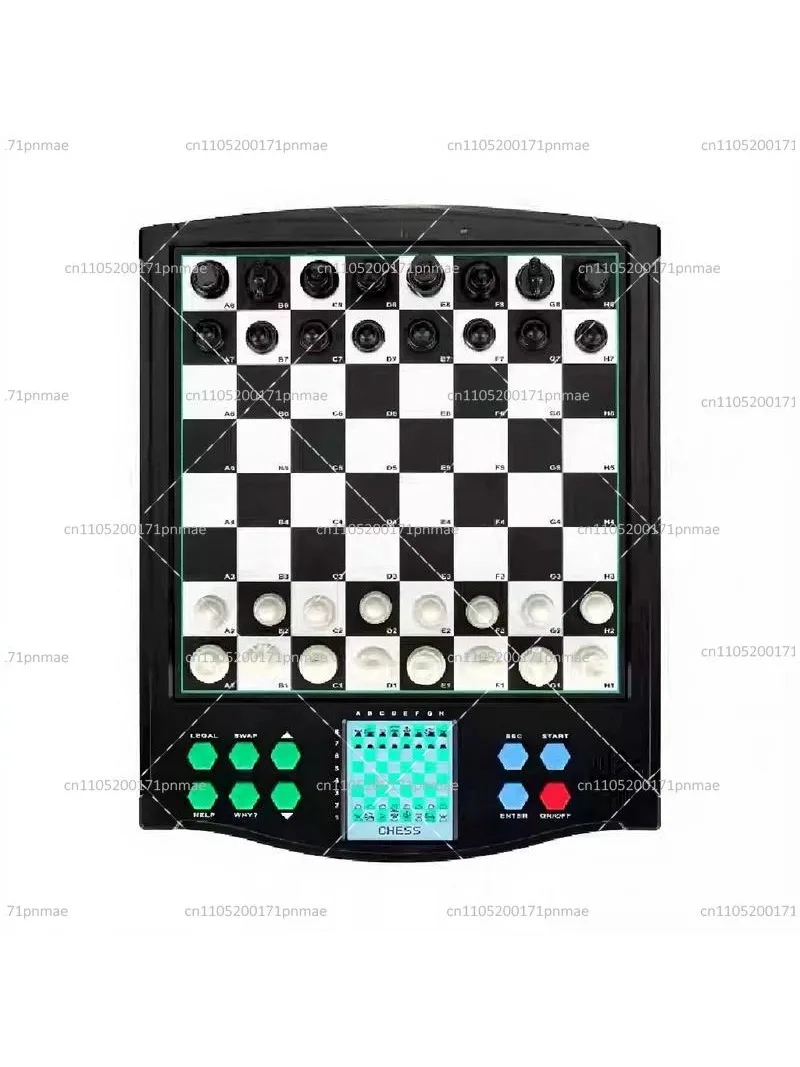 Portable Electronic Chess Set with Magnetic Board for Kids Learning and Family Games