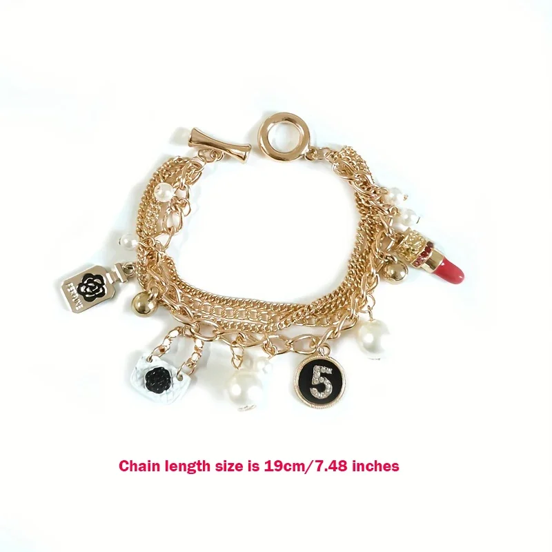 الفاخرة اللؤلؤ شرابة سلسلة أساور للنساء بيجو أوم لوكس