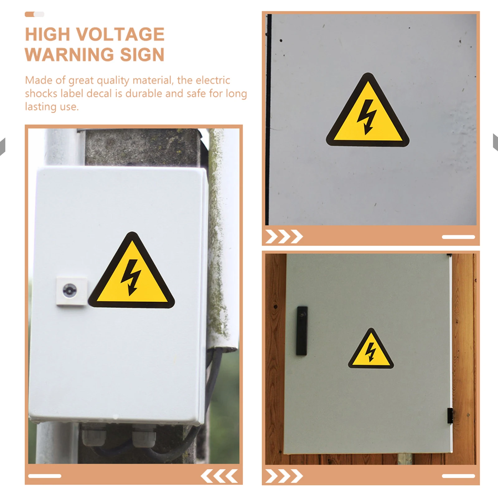 24 قطعة ملصقات تحذيرية تحذيرية علامة خطر كهربائي ملصق أمان عالي الجهد لصندوق اللوحة الكهربائية غرفة السياج للاستخدام الذاتي