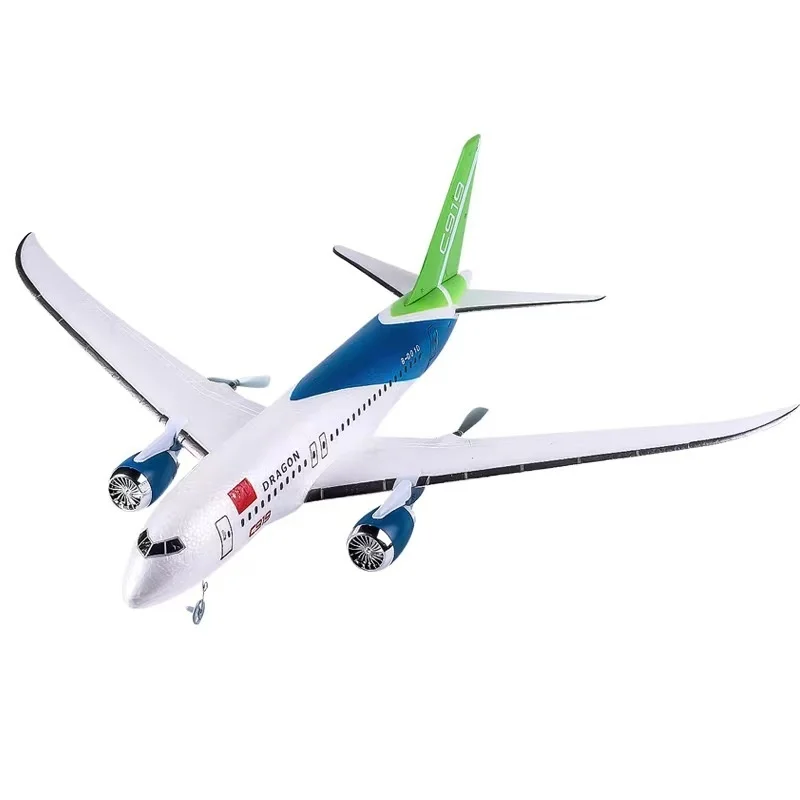 QF008B C919 طائرة 3CH RC، طائرة شراعية ثابتة الجناح من إسفنج EPP مع مجموعة DIY، نموذج طائرة التحكم عن بعد 2.4G للمبتدئين