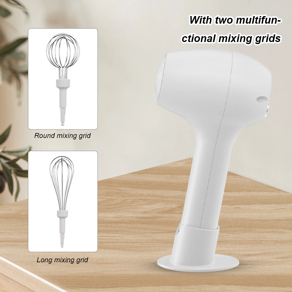 Electric Wireless Egg Beater USB Rechargeable Long-Shaped Whisk Hand Mixer Stainless Steel Mini Whipping Stirring Stick for Home