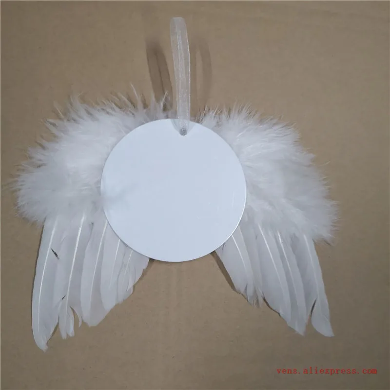 sublimation new wings Aluminium  christmas ornaments blank consumables supplies 18*14cm  20pcs/lot