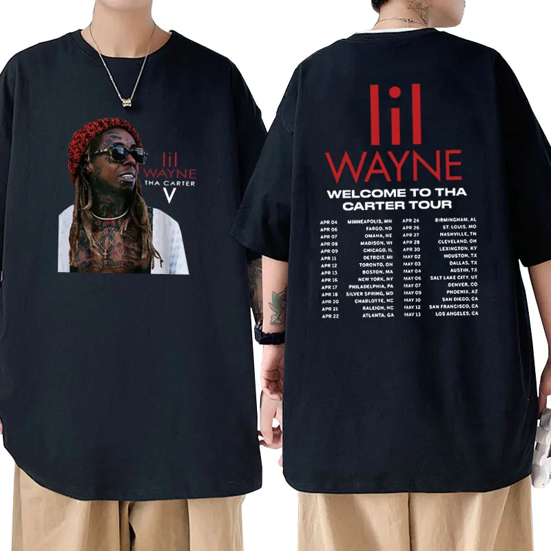 

Rapper Lil Wayne Welcome To Tha Carter 2023 Tour Concert Graphic Tshirt Male Cotton Oversized T-shirts Men Hip Hop Vintage Tees