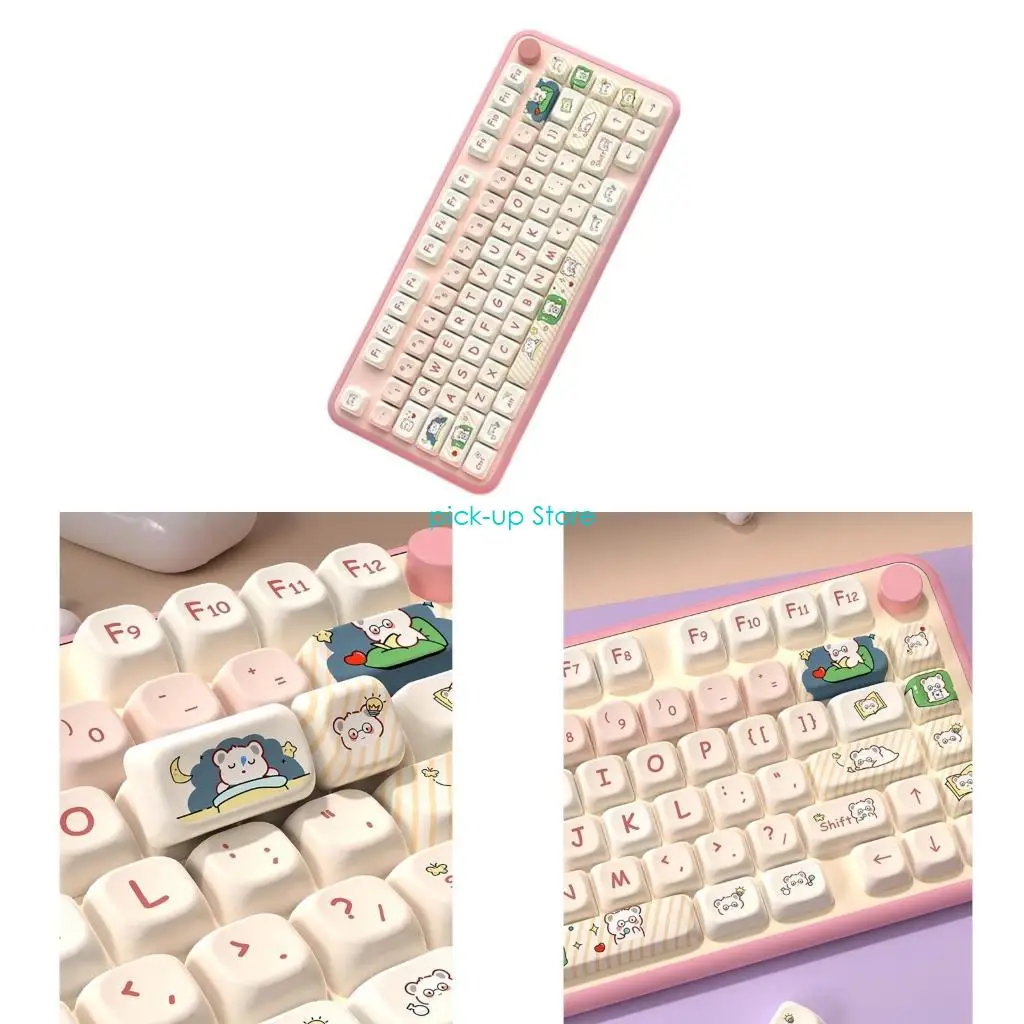 

Q5WA 137Keys Motprofile Glasses Panda PBT Dye Subbecap для механических клавиатур