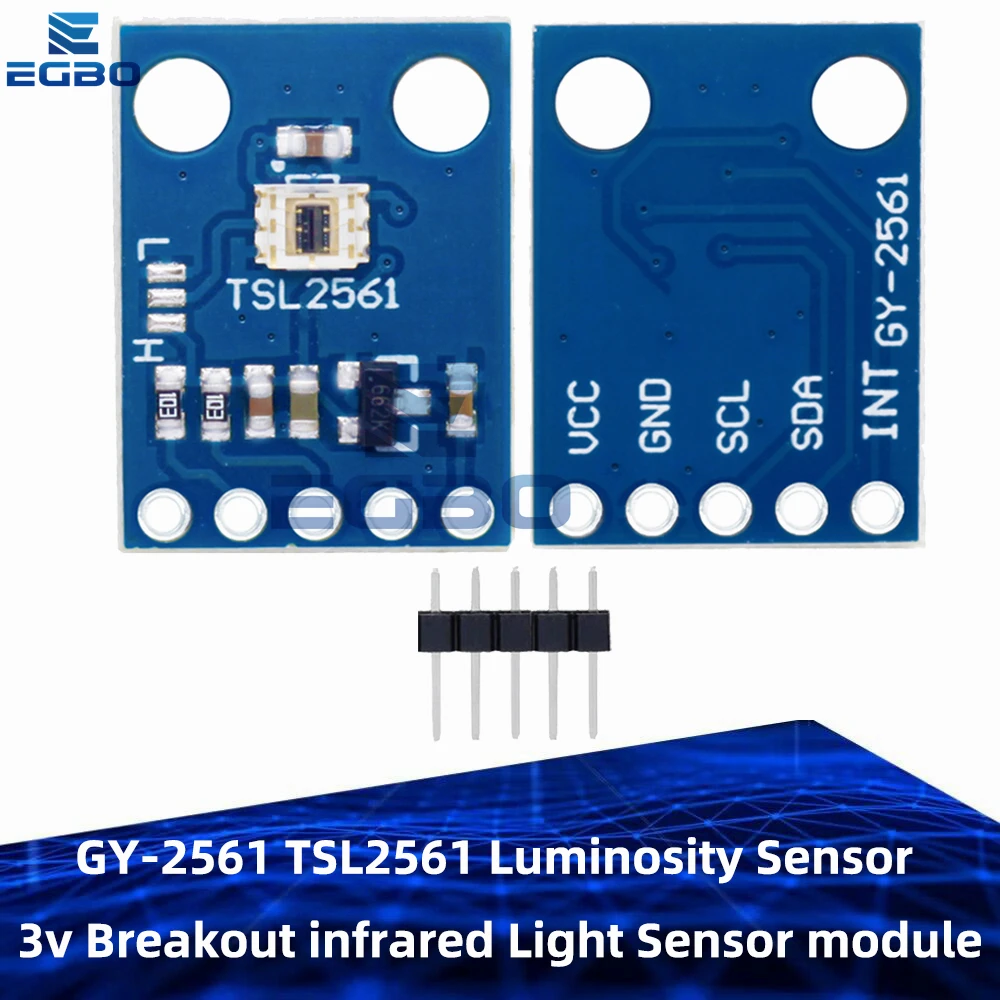 GY-2561 TSL2561 Luminosity Sensor Module with 3V Breakout for Infrared Light Sensing and Integration  for Arduino