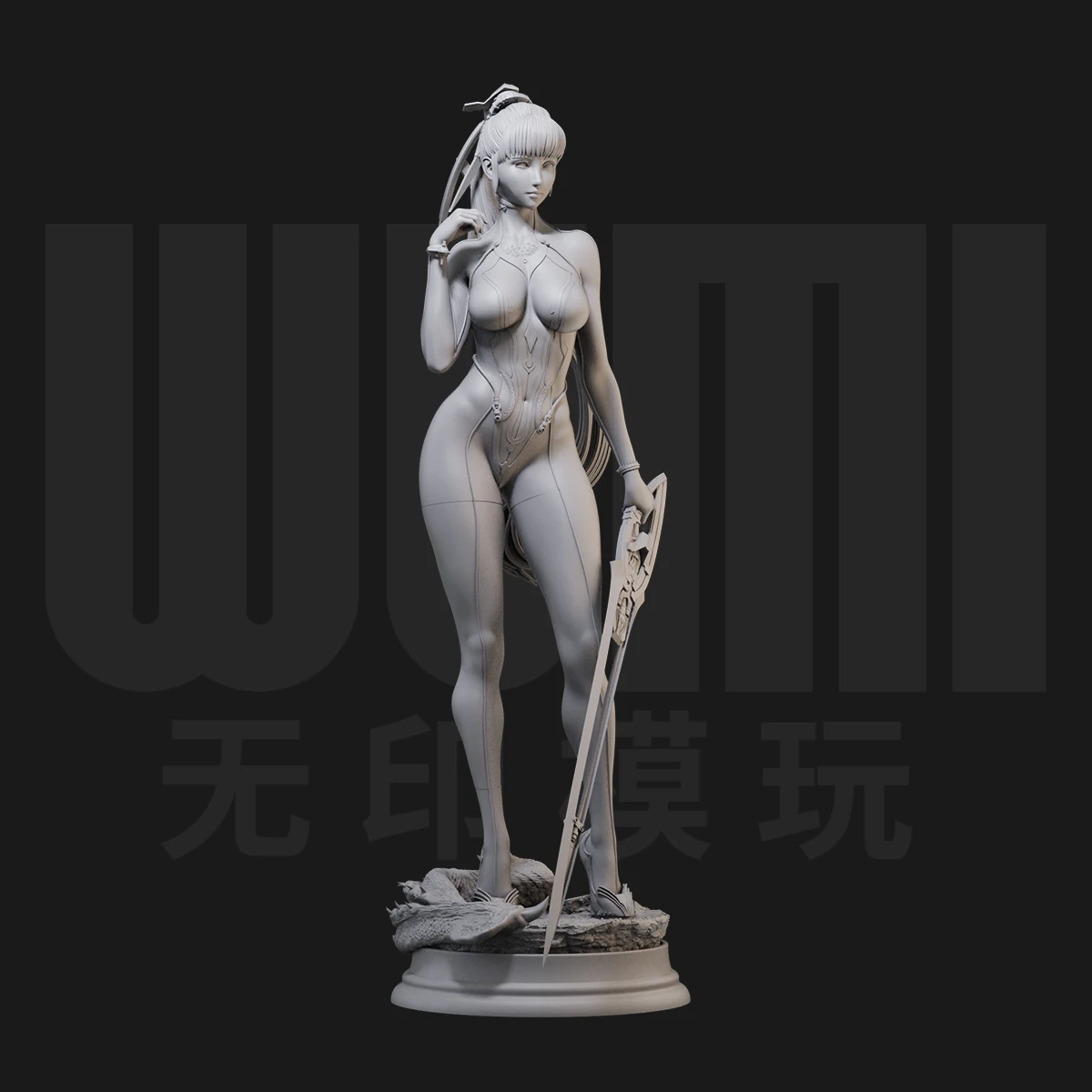 5cm/7.5cm/9cm Sexy Girl Woman Warrior Soldier Figurines Miniatures DIY Coloring Self-assembly 3D Printed Resin Model Craft