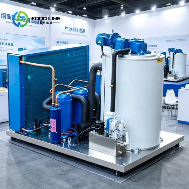 Customized 300kg/24H Commercial Flake Ice Machine, Wholesale Ice Flake Maker for Fish Cooling & Seafood Preservation