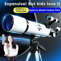 80MM Large Objective Professional Astronomical Telescope Length 500MM for Space Powerful Binoculars HD High Gift for Children