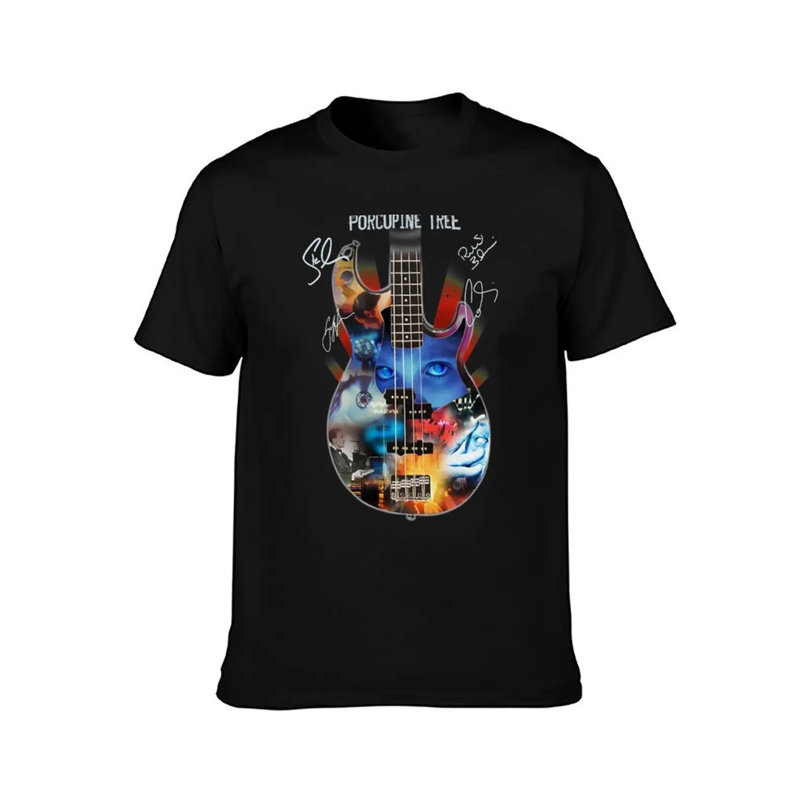 Porcupine Tree.Rock Band Guitar Signature Men T Shirt cotton t shirt man