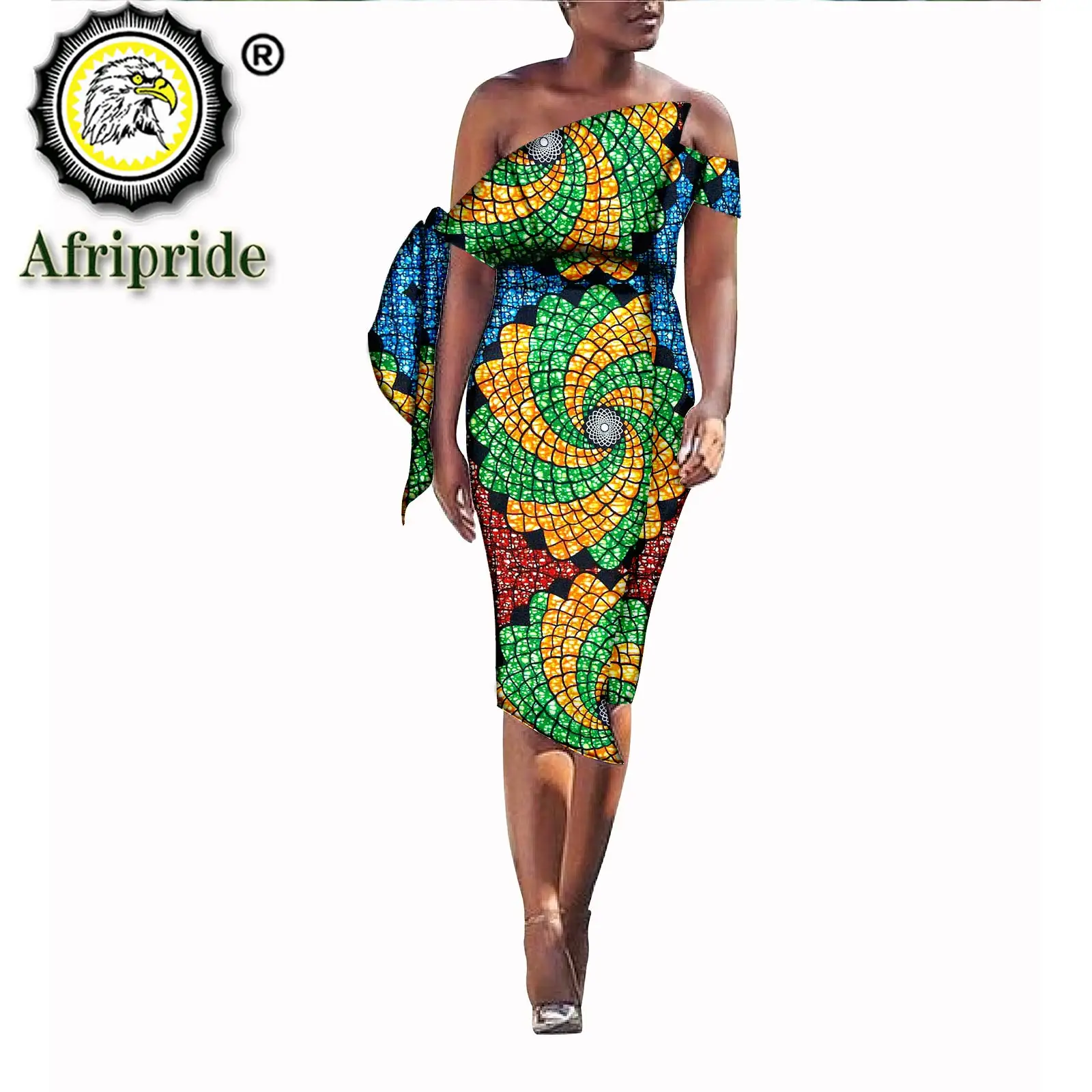 African Dress For Women 2020 Casual Plus Size Slim Patchwork Lace Maxi Africa Clothing Ankara Print Outfits S2025051