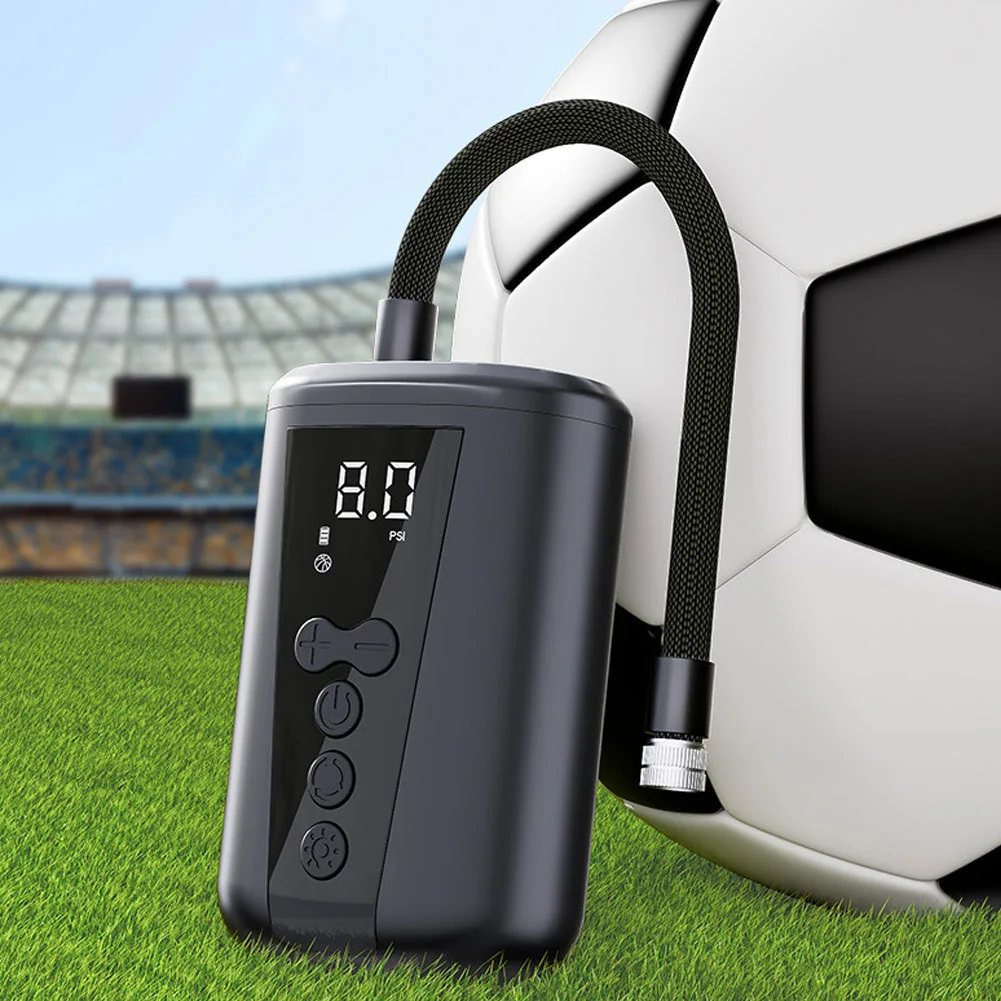 

Электрический воздушный мини-насос с цифровым точным манометром, ручной перезаряжаемый насос для быстрого накачивания автомобильных мячей
