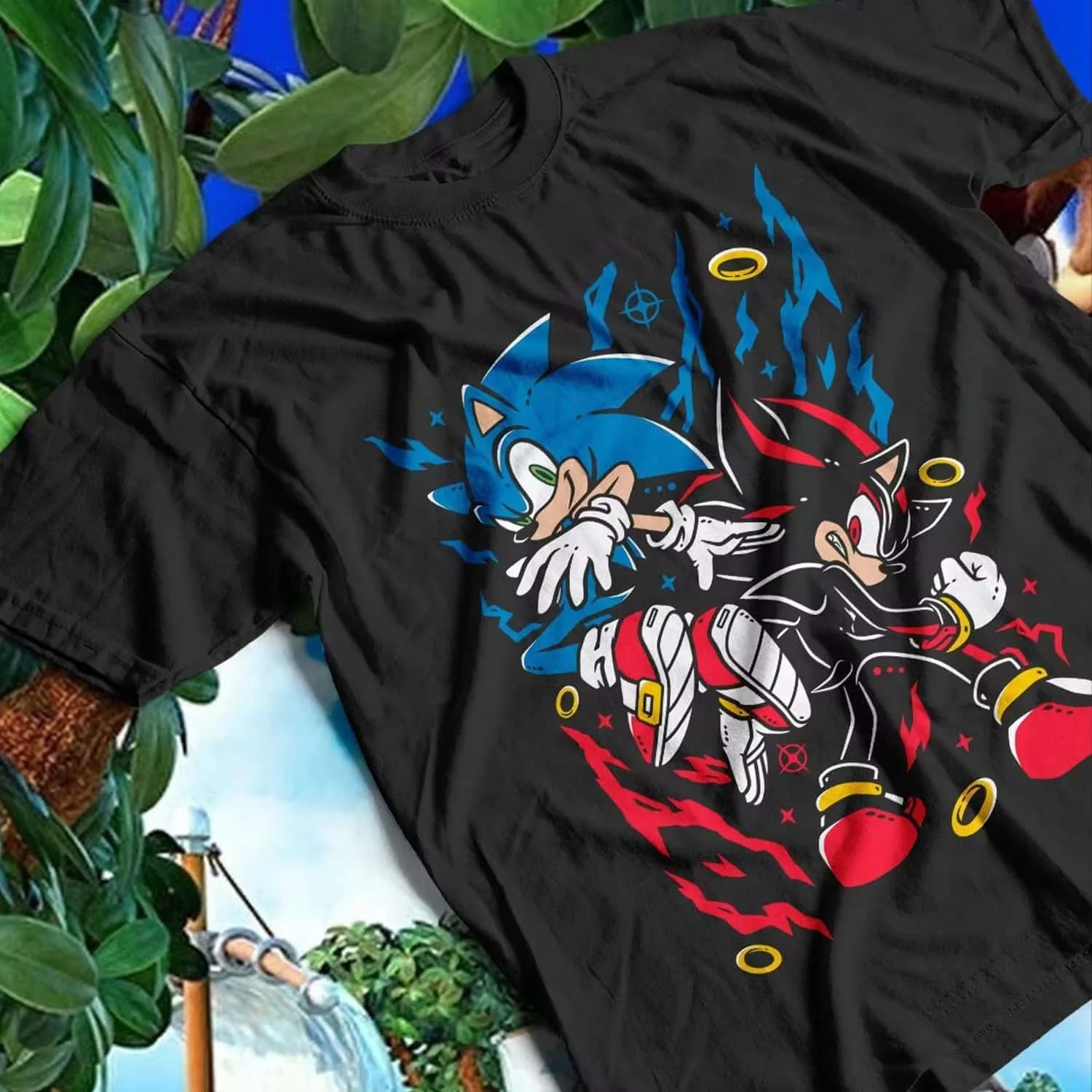2026 New Japanese Anime Sonic The Hedgehog Print Pattern T-Shirt Summer Casual Breat Suitable for Both Men and Women