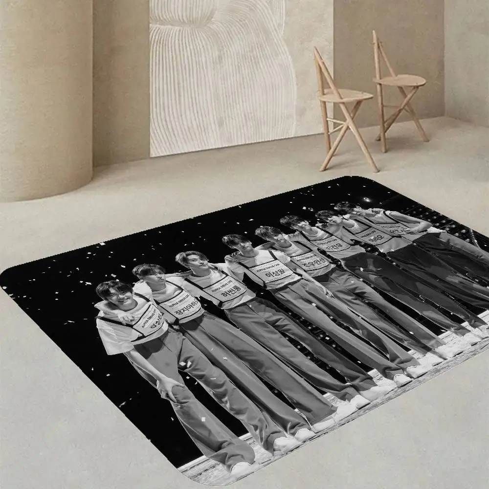 Kpop Group Alpha D-Drive O-One Room Mats Retro Multiple Choice Living Room Kitchen Rug Non-Slip Welcome Rug