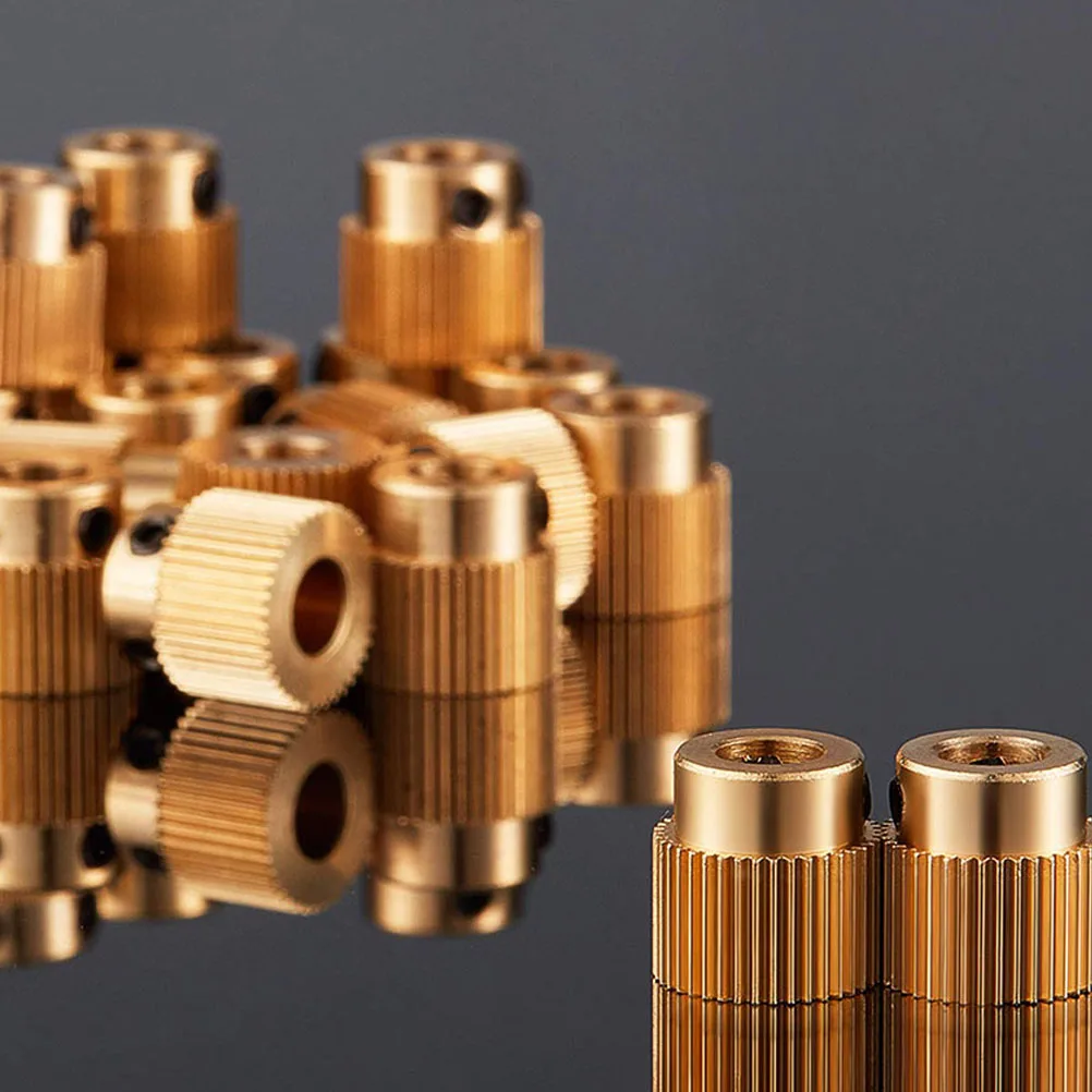 

20 Pcs Feed Gear Wheel Parts Drive Extruder Extrusion 3D Printer Brass Feeding Accessories