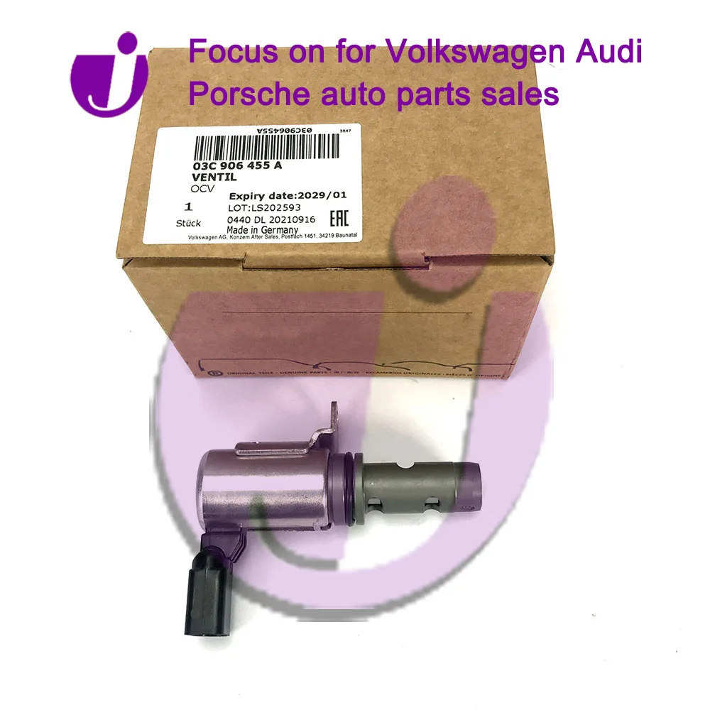 

03C906455A Top Quality Auto Engine System Camshaft Adjuster Valve Timing Solenoid For Audi A1 A3 S3 VW Polo Tiguan 03C 906 455A