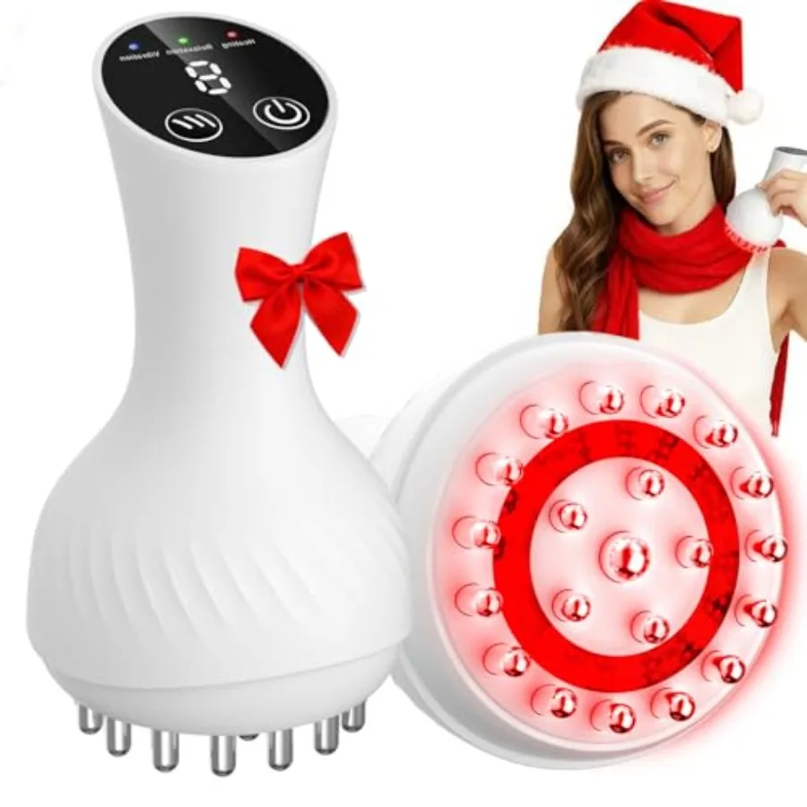 

Lymphatic Drainage Massager with Heat Vibration for Cellulite Reduction and Stretch Mark Improvement in Belly Arms Legs Body Sc