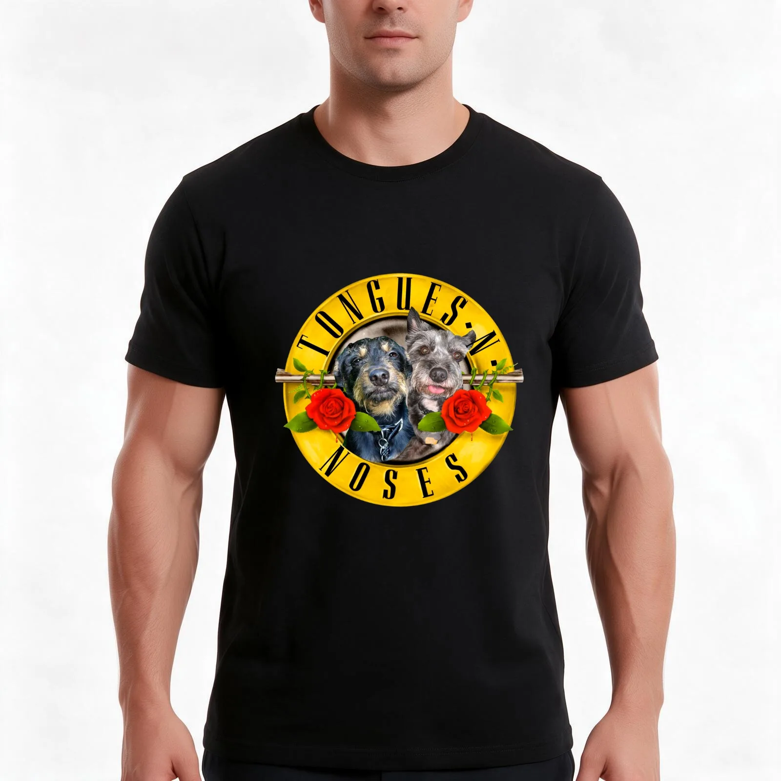 Phyliss Tongues and Noses T-Shirt, Summer Casual Cotton Tee, Oversized Streetwear Tops, Vintage Graphic Print, Unisex Men Women