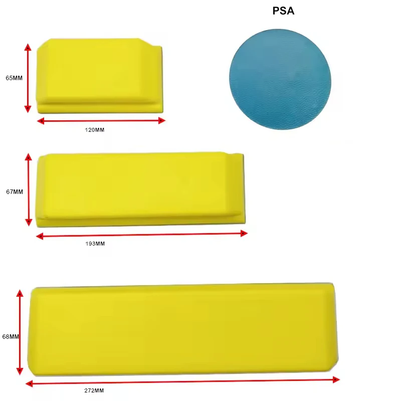 3 Pcs Hand Sanding Block Kit Classic Rectangle for Sanding Polishing in Auto Body and Paint Shops Detailing Shops