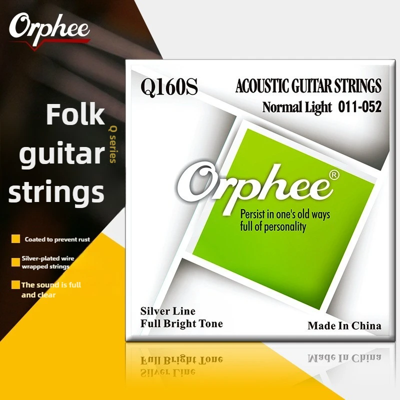 

Guitar Accessories, Orphee Strings Q Silver Plated Acoustic Guitar Strings, Acoustic Guitar Strings