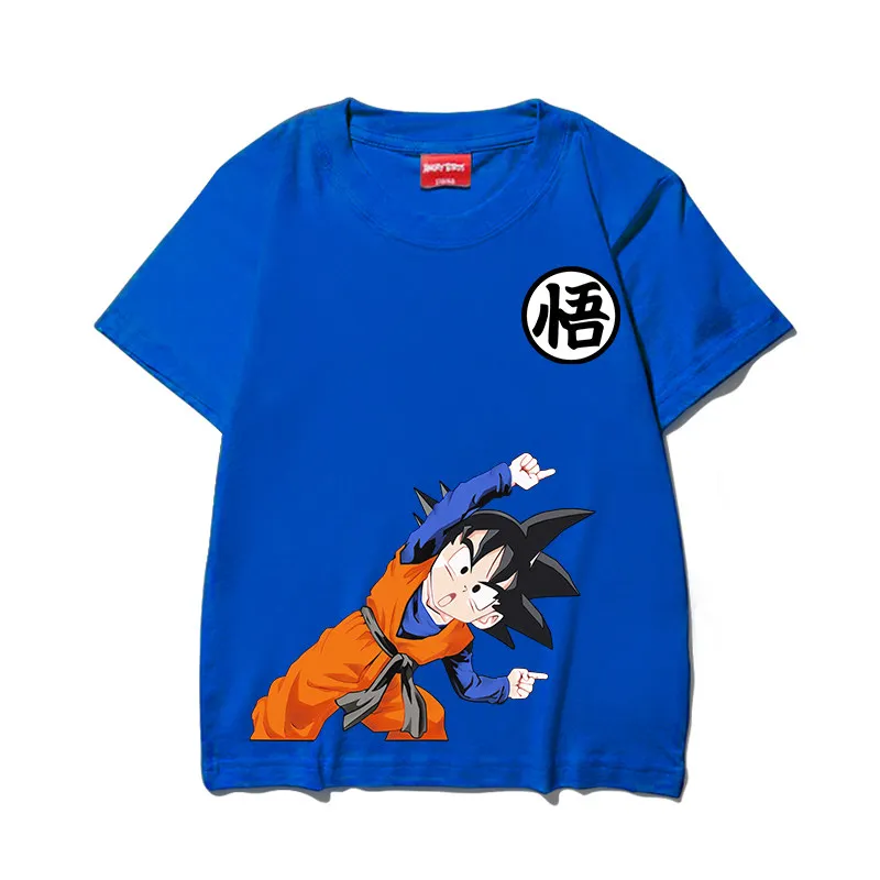 Dragon Ball Goten Trunks Fusion Dance Baumwoll-T-Shirt, Jungen Mädchen Harajuku Streetwear Anime Kurzarm-T-Shirt, Retro Casual Kinder-T-Shirt – Detail 9