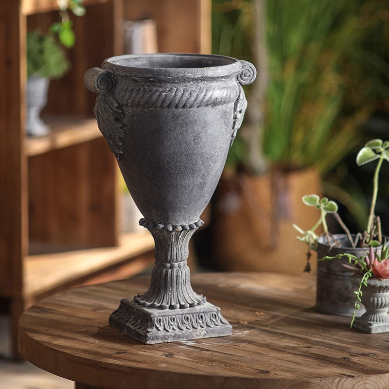 European Vase Premium Feeling Flower Arrangement Flower Vessel Simple Home Accessories Ornament Retro Style