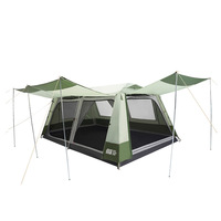 Outdoor two-bedroom and one-hall tent 8-10 people family double-layer rainproof camping outing big tent wholesale