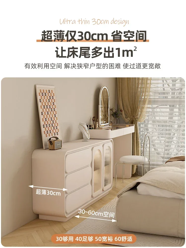 خزانة تخزين زاوية قابلة للسحب بالرياح الكريمية، خزانة تلفزيون مكتبية صغيرة لغرفة النوم وغرفة النوم #1