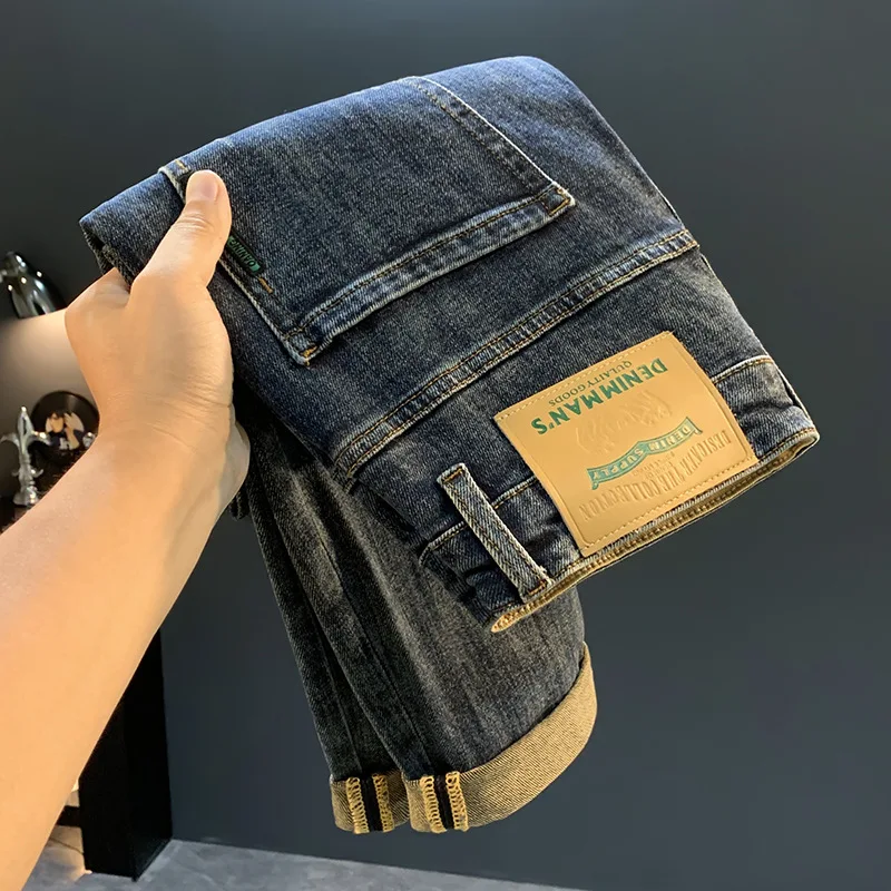 

Новинка 2025 года, модные джинсы с царапинами, мужские осенние универсальные повседневные длинные брюки Micro Harun, конические маленькие ноги