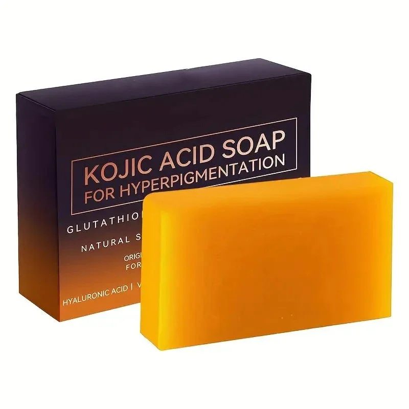 Kojic Acid Whitening Soap Vitamin C Deep Cleaning Moisturizing Cleansing Temperate Brighten Skin Handmade Soap for Men Woman