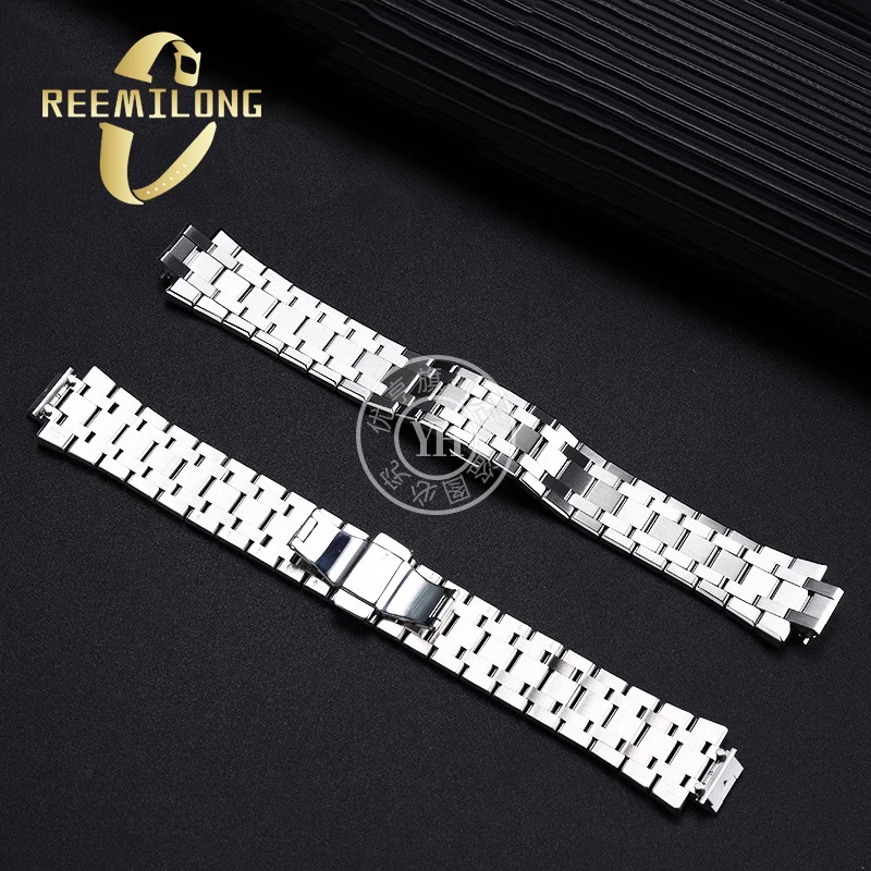 High-quality stainless steel watchstrap For Maurice Lacroix AIKON AI6007 6008 6058 1108 silver Men's watchband Quick release pin