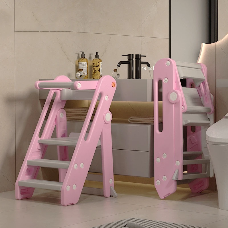 Children climb foot stool Baby toiletries step stool foldable baby learn some hand-washing stairs