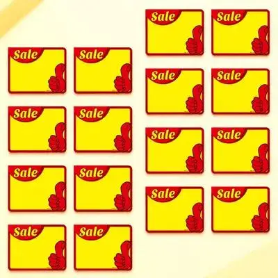 

50 pcs Blank Commodity Signs For Retail Stickers Advertising Paper Advertisement Tags Folder Label Tags