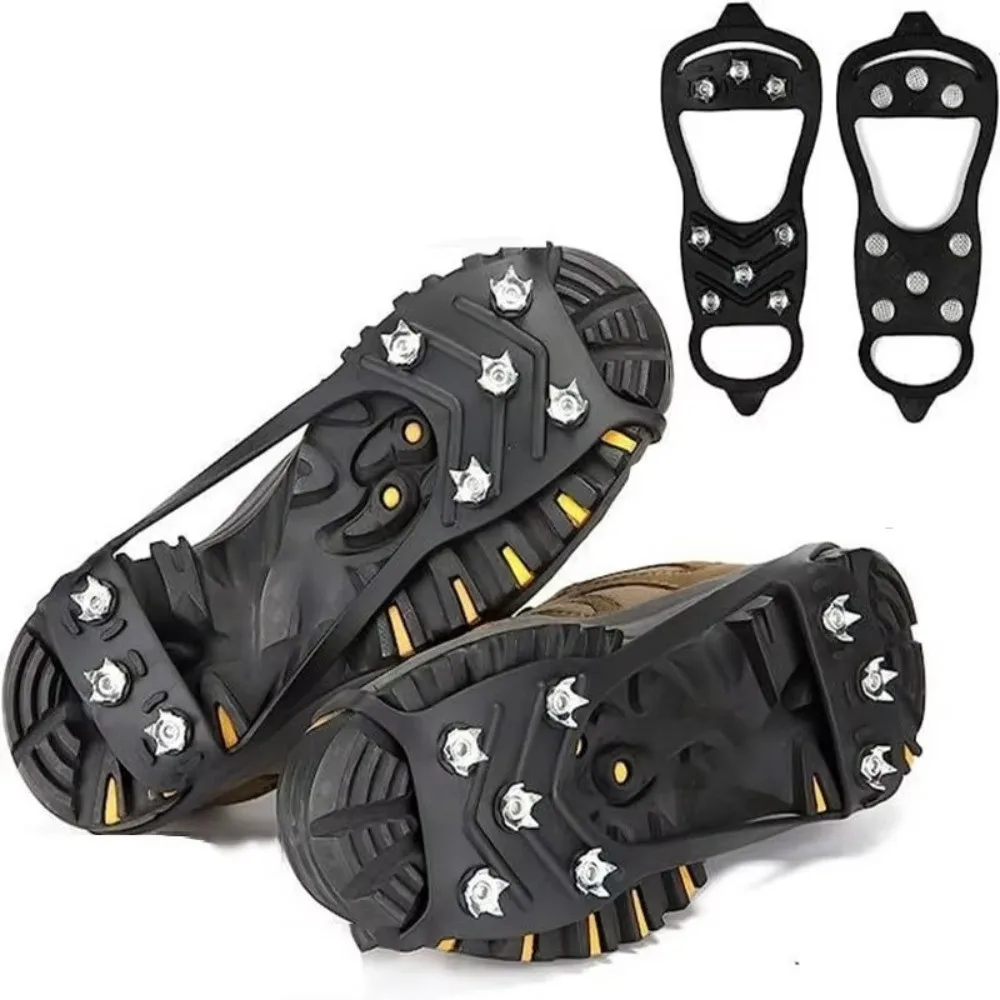 1 Pair New 5/8 Teeth Ice Gripper Spike Universal Spike Spike Grips Cleats Anti-Slip Shoes Crampons For Shoes