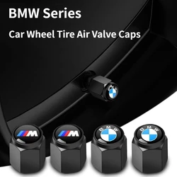 BMW 자동차 휠 타이어 스타일링 타이어 밸브 에어 너트 커버, BMW E46 E52 E53 E60 E90 E91 F30 F20 F10 F15 M3 M5 용 자동차 로고, 4 개