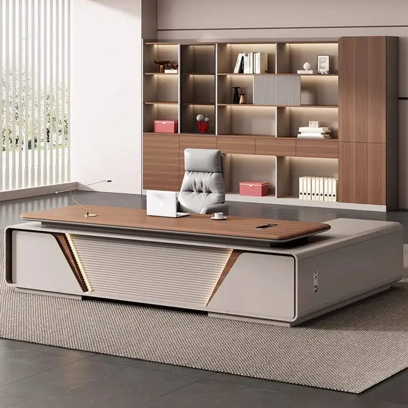 

Light Luxury Office Desk High Sense Blister Desktop Large Simple Office Desk Modern President Manager Escritorio Furniture