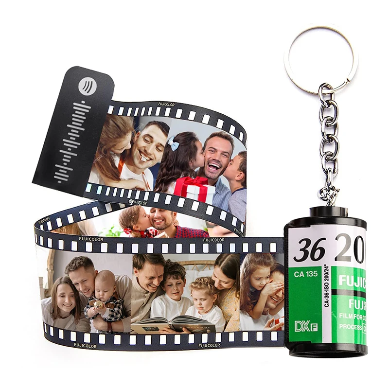 Personalisierter Kamerafilm-Schlüsselanhänger mit Farbigem Angepasstem Foto, Schlüsselanhänger-Filmrolle, Fotoalbum, Erinnerungsgeschenke – Detail 2