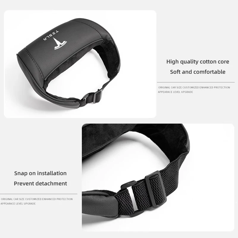 وسادة حماية لمقعد الرأس من الجلد على مستوى S حصريًا من تسلا لطراز تسلا 3 S X Model Y Cybertruck Roadster SpaceX