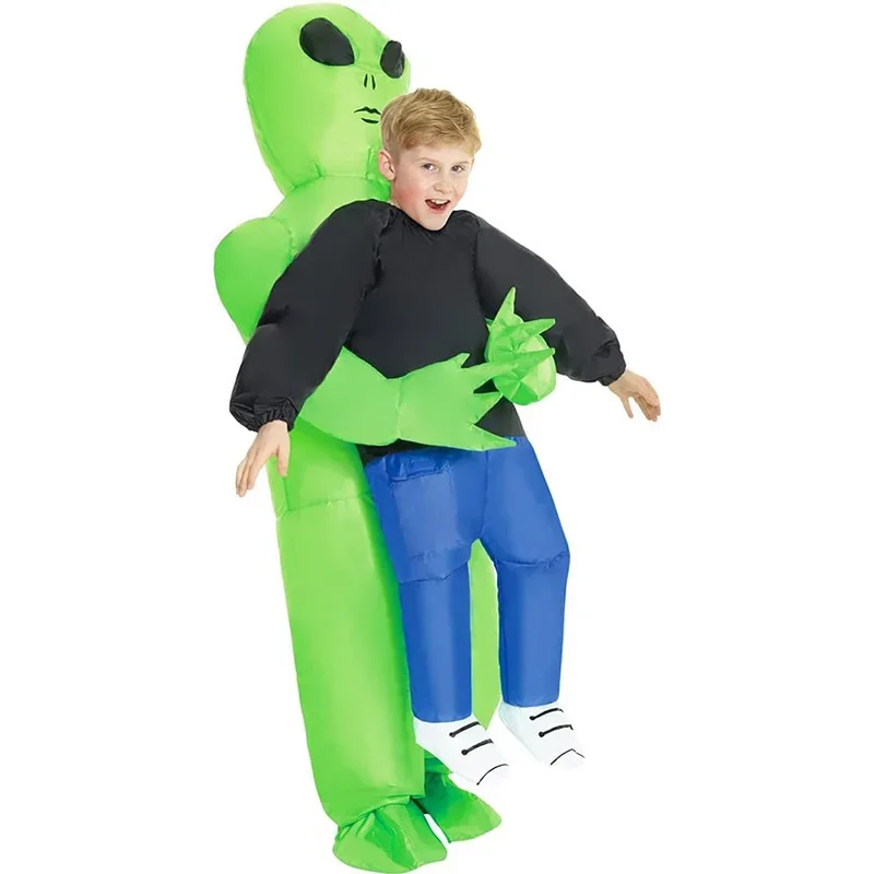 

ET Alien inflatable suit Alien Monster Inflatable Costume Scary Green Alien Cosplay Costume For Adult Party Festival Stage